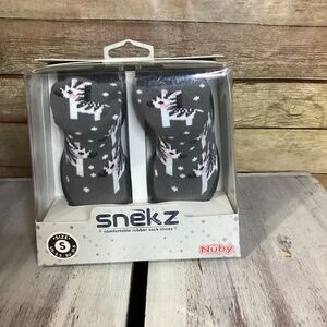 Nuby Snekz Baby Runner Sock Shoes Zebra Print Baby Boy Size 5.5